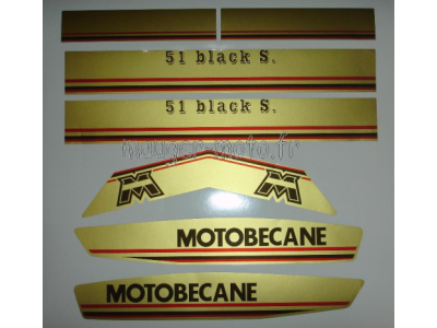 piece detachée mauger Kit autocollant Motobécane 51 BLACK