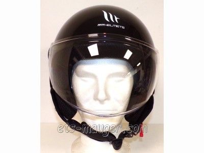 piece detachée mauger Casque jet MT STREET noir brillant taille L (59-60)