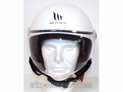 piece detachée mauger Casque jet MT STREET blanc brillant taille L (59-60)