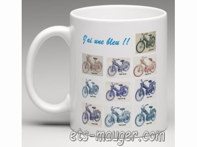 piece detachée mauger Mug thème MOBYLETTE BLEU