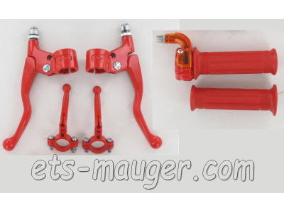 piece detachée mauger Poignée mini targa ROUGE métal / plastique (le kit)