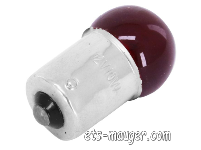 piece detachée mauger Ampoule 12v 10w (BA15S) ROUGE