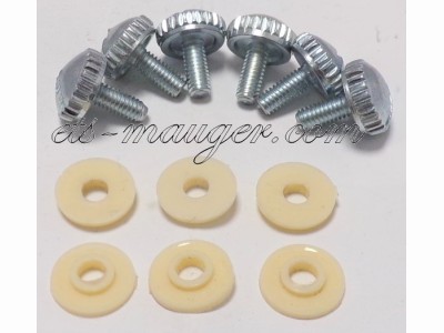 piece detachée mauger Vis carter + rondelle crème diam 5 mm Motobécane MBK (lot de 6)