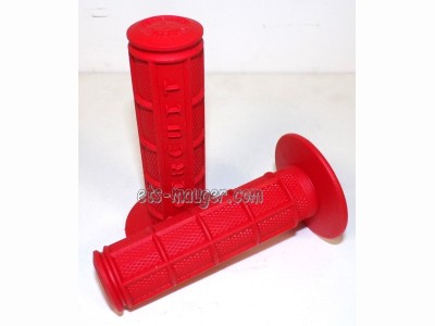 piece detachée mauger Revêtement caoutchouc grip MX ROUGE (paire)