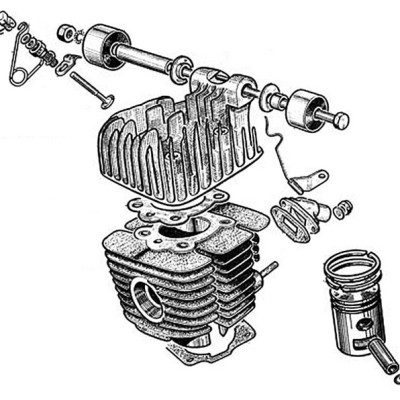 mauger cyclo ancien Haut moteur