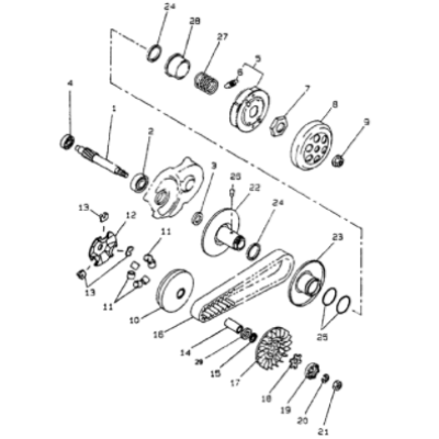 mauger cyclo ancien Transmission