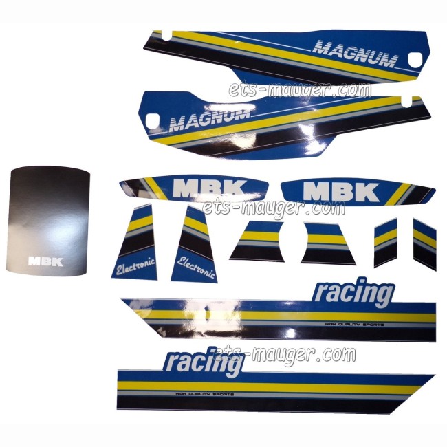 Kit autocollant MBK MAGNUM RACING 1988 BLEU DE FRANCE