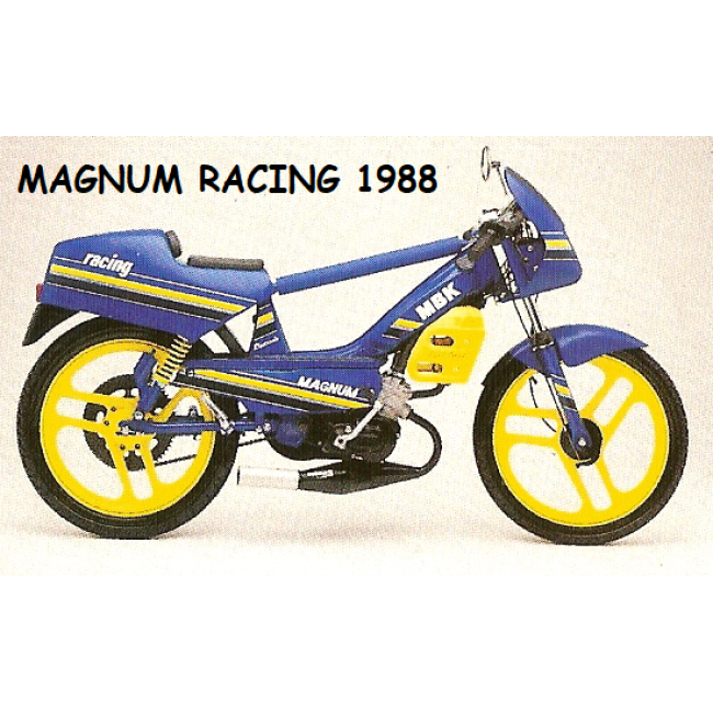 Kit autocollant MBK MAGNUM RACING 1988 BLEU DE FRANCE