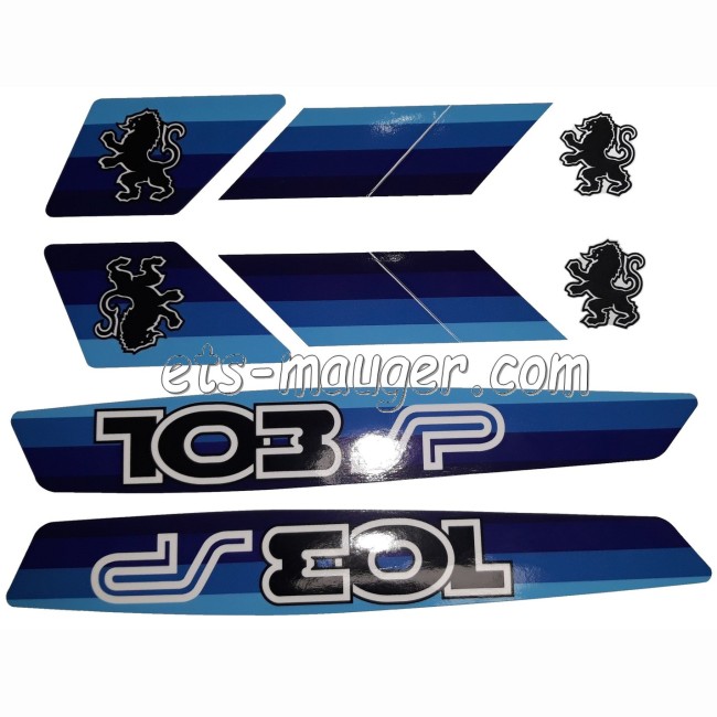 Kit autocollant 103 SP bleu