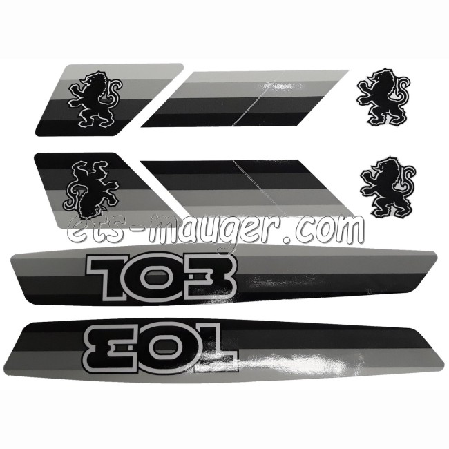 Kit autocollant 103 gris