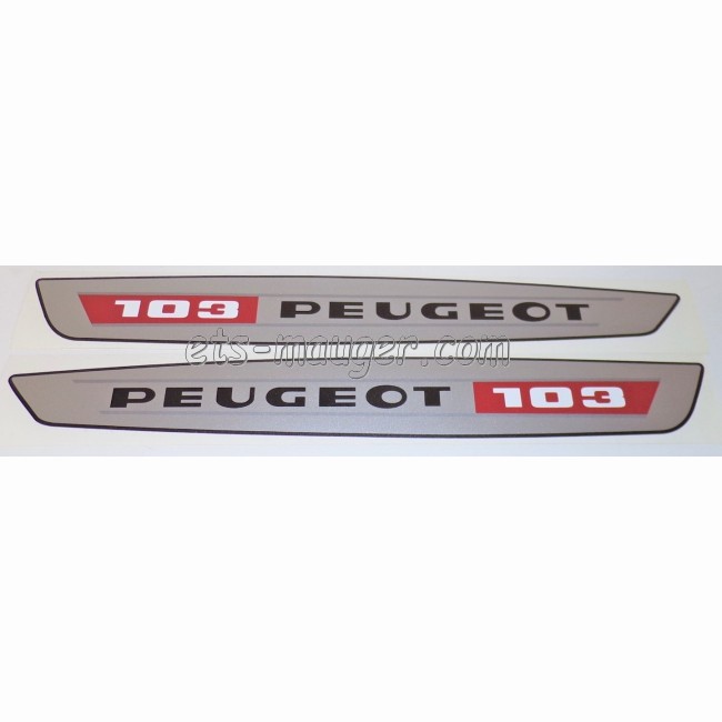 Autocollant réservoir GRIS Peugeot 103 (paire)