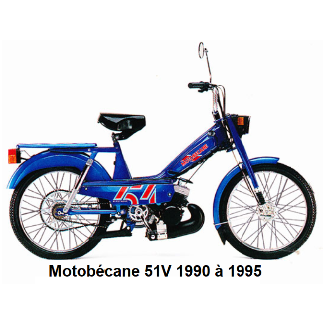 Kit autocollant MOTOBECANE 51 V bleu de 1990 à 1995