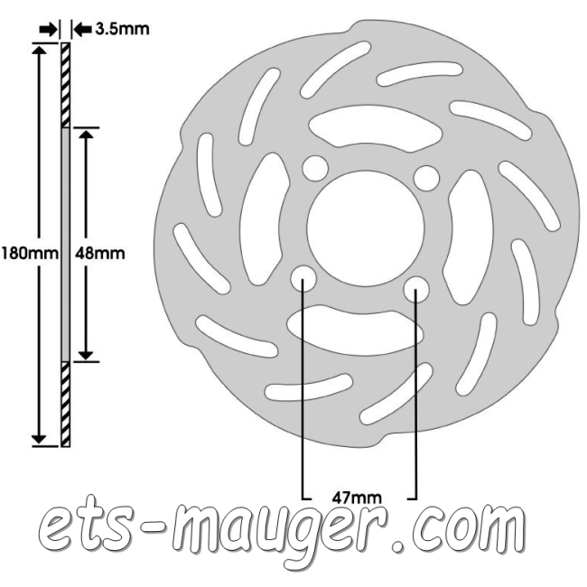 Disque frein WAVE 180 mm Magnum XR Booster 1999 à 2003