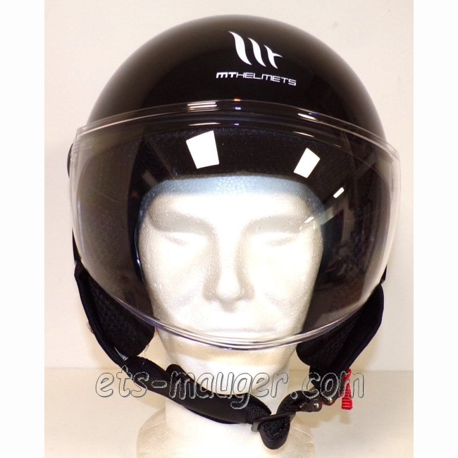 Casque jet MT STREET noir brillant taille L (59-60)