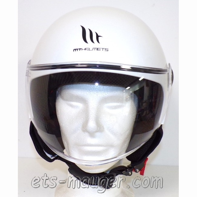 Casque jet MT STREET blanc brillant taille L (59-60)