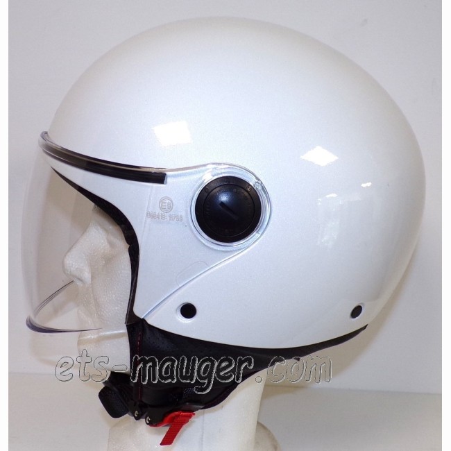 Casque jet MT STREET blanc brillant taille L (59-60)