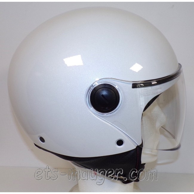 Casque jet MT STREET blanc brillant taille L (59-60)