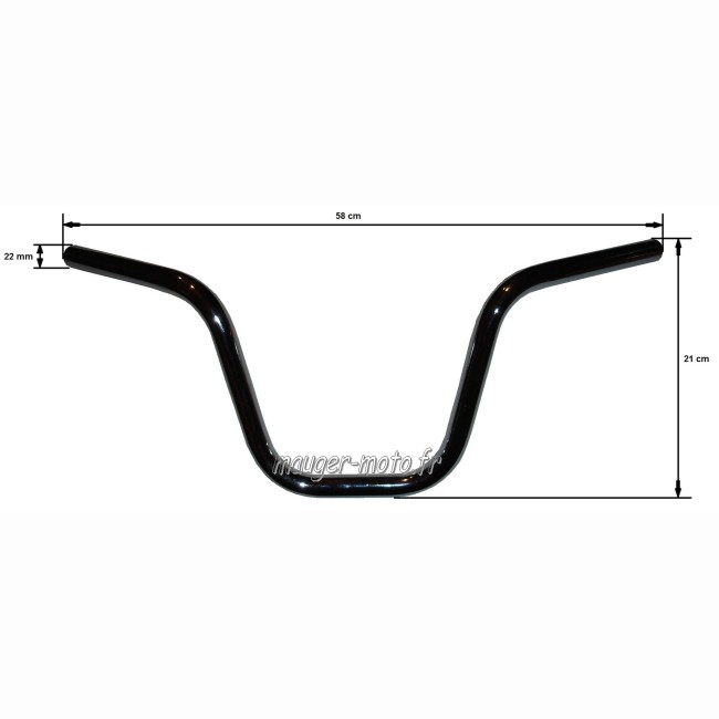 Guidon chrome type 103 SP 51 SU H 210 mm