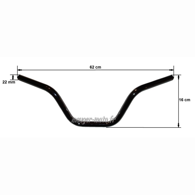 Guidon chrome type Motobécane 88 H 160 mm