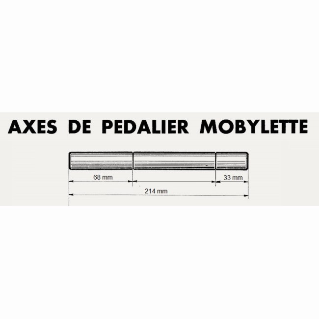 Axe pédalier MBK lisse