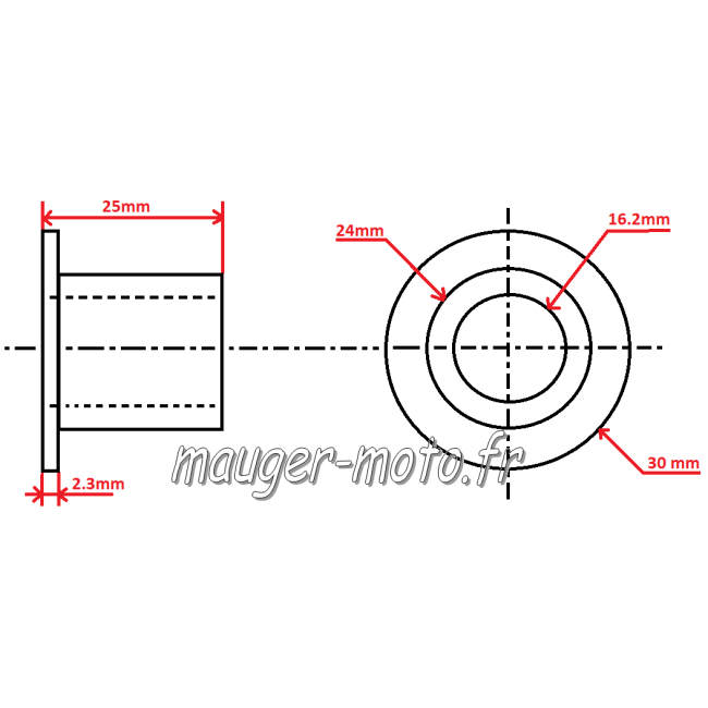 Bague pédalier MBK Motobécane (piéce)