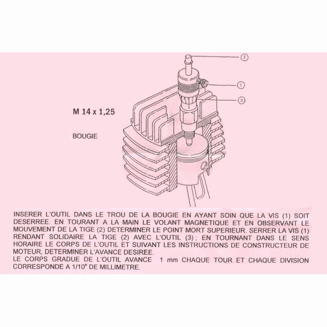 Pige de calage allumage MICROMETRIQUE