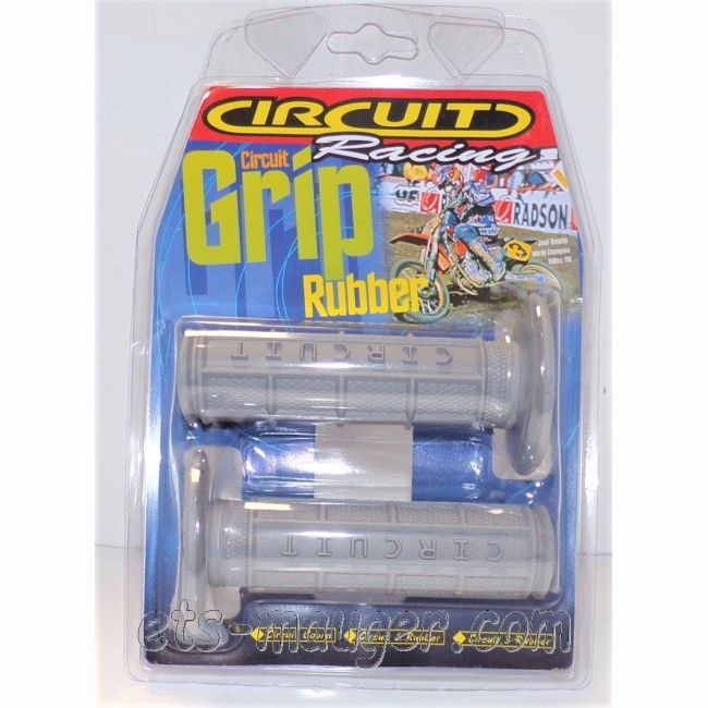 Revêtement caoutchouc grip MX GRIS (paire)