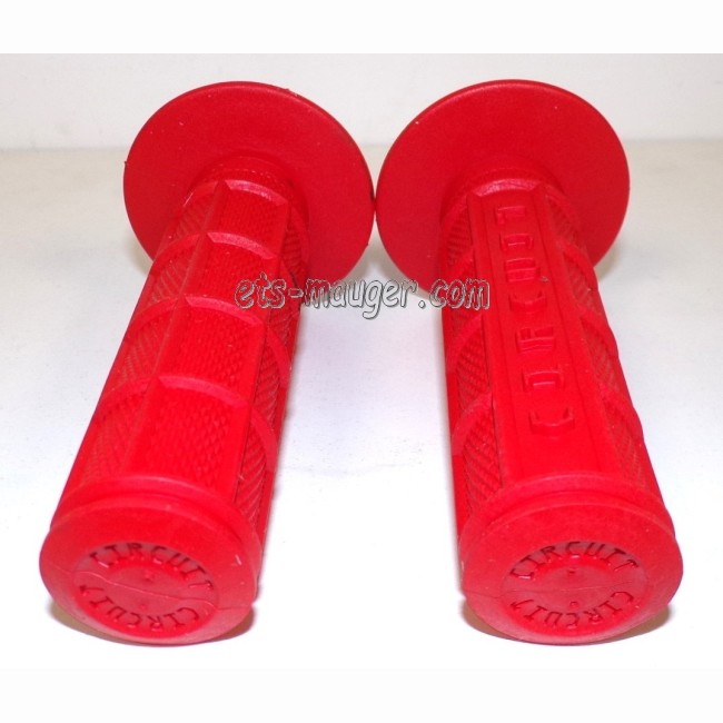 Revêtement caoutchouc grip MX ROUGE (paire)