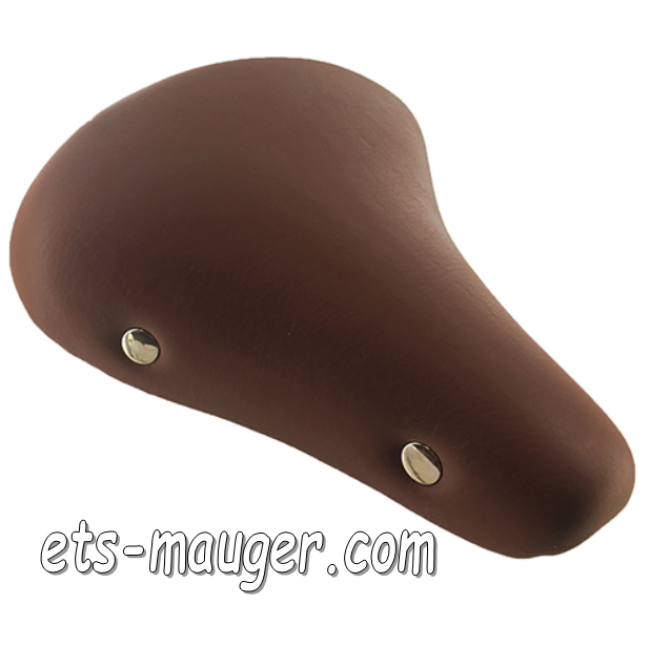 Selle vélo rétro marron à 4 rivets